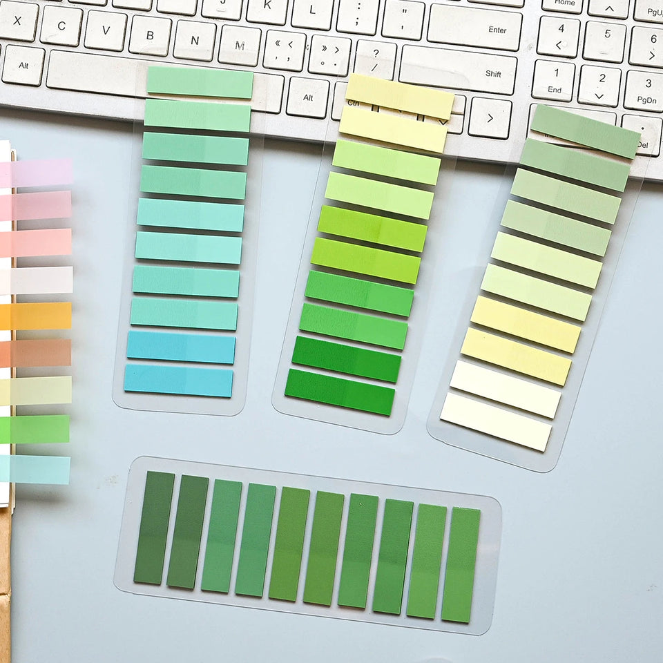 Colorful Transparent Memo Pads Self-Adhesive Sticky Notes Index 200-4000 Sheets for Office School Stationery