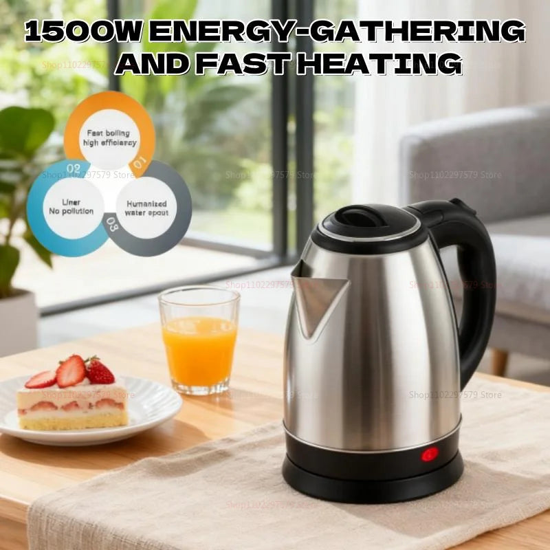 Electric Kettle 304 Stainless Steel Durable Portable Water Boiler Pot Fast Boil for Home During  Electric Water Kettle for Home