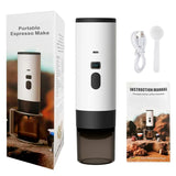 Wireless Electric Portable Espresso Coffee Machine High-capacity For Car & Home Camping Coffee Maker Capsule Powder Travel New