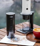 IKAPE Portable Coffee Machine Fit Capsules Ground Coffee Handheld Coffee Maker Manually For Camping Hiking No Heating Function