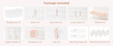 Deli Pink 4pcs Pegboard Combination Kits, Easy Storge, Free & Easy to Assemble, Two Installation Methods