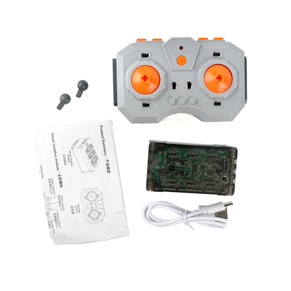 12 Channel Remote Control Rechargeable Lithium Battery Box Kit APP Control Speed Adjustable Powered Module MOC Building Blocks
