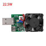 18W 22.5W Electronic Test Load Resistor USB Interface Battery Discharge Capacity Tester with Fan Adjustable Current Module Tool