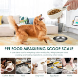Pet Food Measuring Scoop with LED Display Feeding Spoon Kitchen Scale Portable Daily Meals Pet Dog Food Gadgets for Kitchen