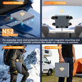 For Starlink Mini Magnetic Suction Cup Car Mount + Rugged Protective Case with Shoulder Strap Tools  for Dashboard/Sunroof/RV