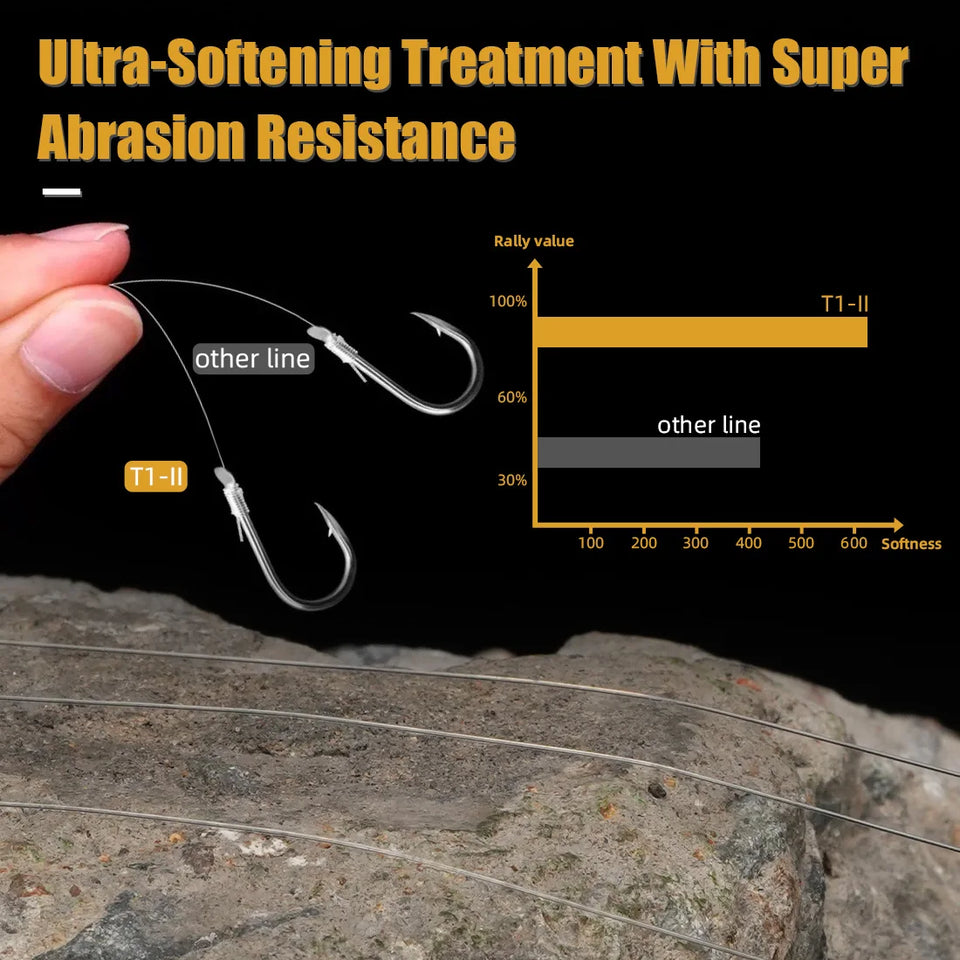 SeaKnight Brand T1II Fluorocarbon Coating Nylon Fishing Line 100M Leader Sinking Monofilament Smooth Carp Fishing Line