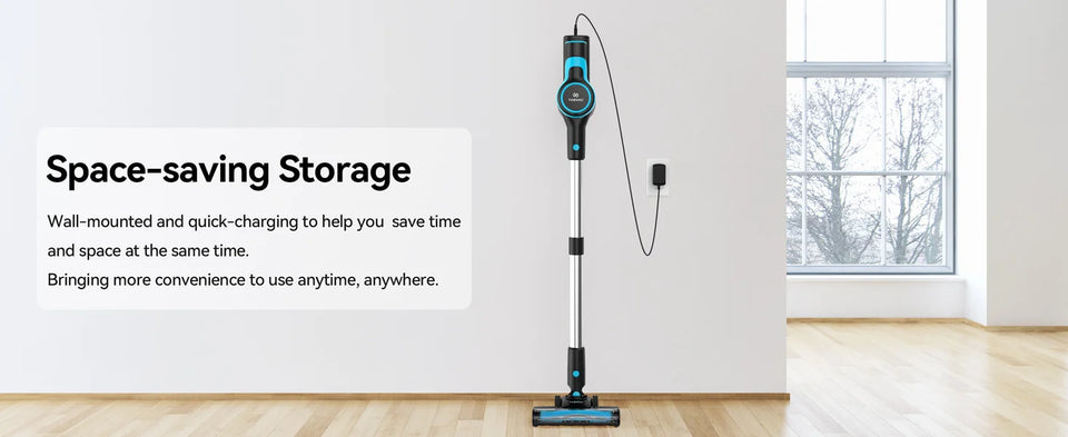 TASVAC 28KPa Cordless Vacuum Cleaner Powerful Suction 6-in-1 Lightweight Handheld Stick Vacuum 40min Runtime for Carpet Pet Hair
