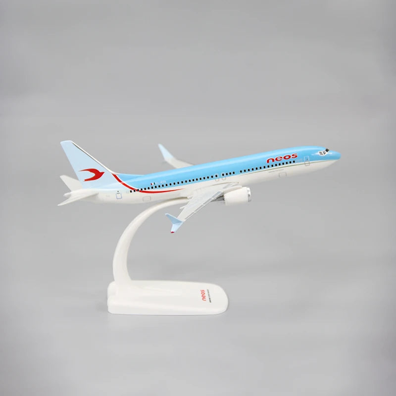1:200 Scale B737 MAX8 neos Airlines ABS Plastic Airplane Aircraft Plane Model Toy Assembly Resin for Collection