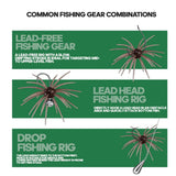 TAIYU 2-Pack Floating Sea Urchin Soft Lures, Bionic Soft Baits, TPE Material Fishing Lures for Saltwater Fishing, Commercial Pon