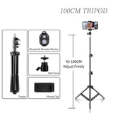 200/170/150/55cm Selfie Tripods Aluminum Light Stand For Phone Stand Mount Digital Camera Tripod With Clip Bluetooth Controller