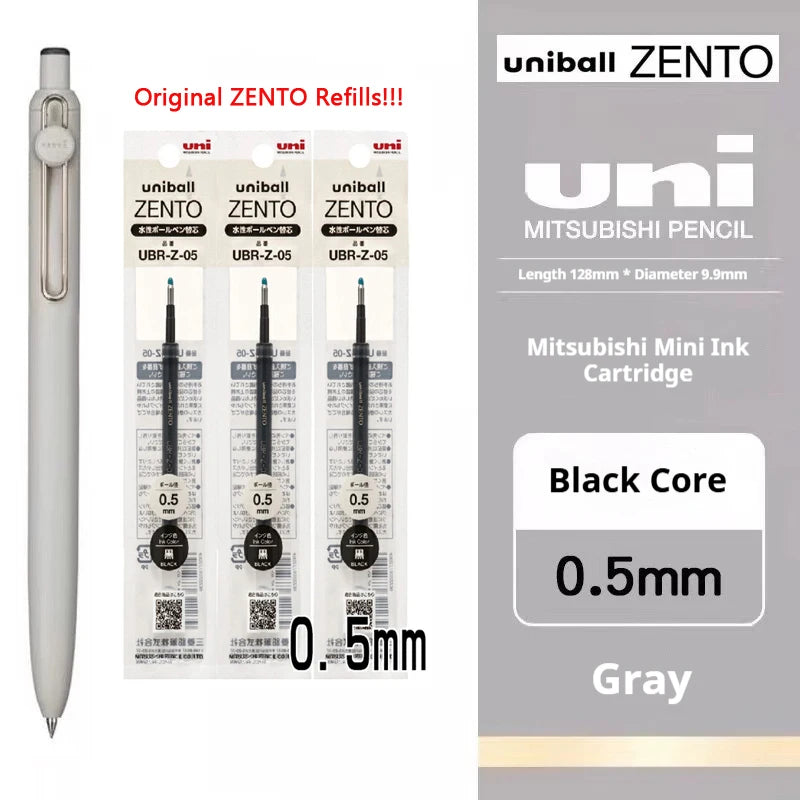 Uni-ball ZENTO Click Gel Pen,0.38/0.5/0.7mm Various Colors Water-based pen With Ergonomic Grip Smooth Writing for School&Office