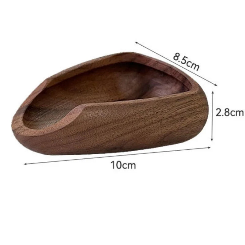 Wooden Coffee Bean Bowl Solid Wood Coffee Bean Measuring Container Espresso Dosing Cup Tea Leaf Display Tray Coffee Accessories