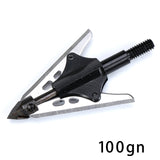 3pcs Hunting Broadhead 100gn-150gn ArrowHead Arrows Points for Compound Recurve Traditional Bow Crossbow Hunting Archery Outdoor
