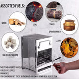 Stainless Steel Wood-burning Stove Lightweight Compact Camping Stove Portable Folding Wood Stove For Outdoor Camping Hiking