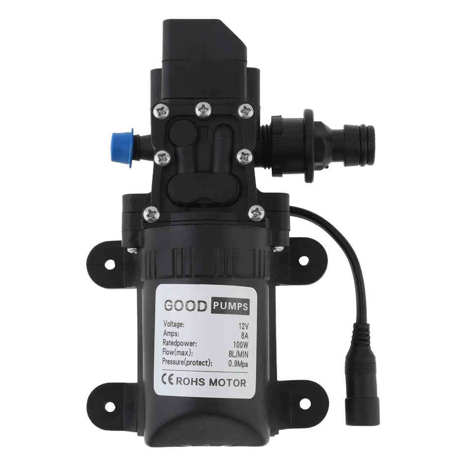 Electric Pressure Washer Pump 100W 160PSI 12V DC Water Transfer Pump Diaphragm Self Priming Sprayer Water Pump for Home / Garden