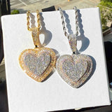 2026 New Arrivals Shiny Heart Shaped Pendant Necklace Micro Pave Bling Cubic Zirconia For Women Fashion Valentine's Day Gift
