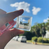 New Blank Acrylic Pixel Filter Keychain Clear Frame Keyring Couple Anniversary Graduation Bag Pendant Playful DIY Accessories