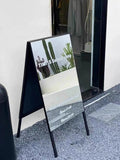 Outdoor photo mirror floor-to-ceiling clothing store display board door sign billboard mirror