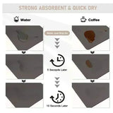 Coffee Mat Countertops Waterproof Mat Countertop Accessories Fit Under Maker Espresso Machine Pad Absorbent Hide Stain Rubber