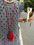 2025 Early Spring  Ins Soft Waxy MiniSheepskin Gentle Advanced Feeling Wrinkled Cloud Neck Croissant Horn Change Bag