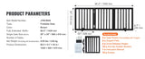 SucceBuy Free Standing Dog Gate Freestanding Pet Gate 3 Panels Foldable Dog Gate for Narrow Passageways Expandable Dog Barrier