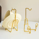 Storage Rack Luxury Tea Cup And Saucer Display Rack Metal Coffee Tea Cup Sets Coffee Storage Box Simple Suitable For Tray Tea