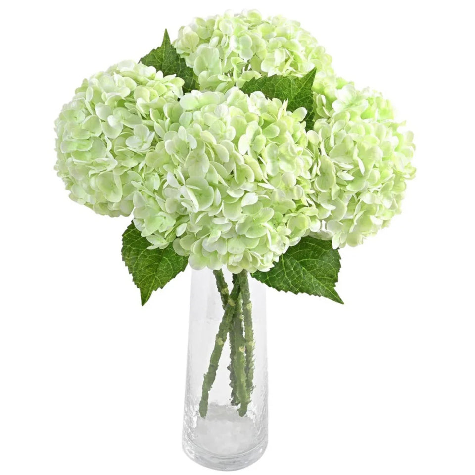 4pcs Large Hydrangea Artificial Flowers Blue Green Artificial Hydrangea Flower Branches Wedding Bouquet Flower 45cm/17.71in