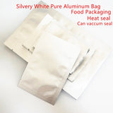 100pcs Silver Dumb Aluminum Foil Bags Heat Seal - Top Open Mylar Foil Bag Matte Surface Plastic Food Package Spices/Sauce Pouch