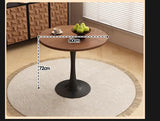 Solid Wood Small Round Table Coffee Table for Living Room Home Use Small Apartment Tulip Negotiation Table Dining Table Coffee T