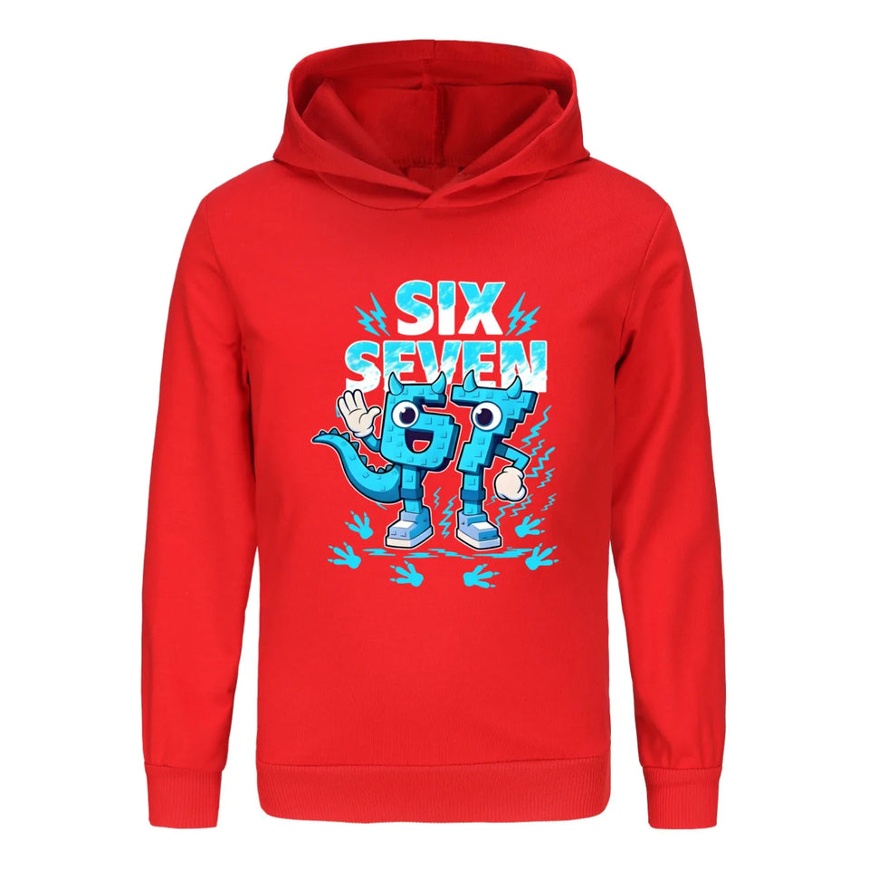 Kids Clothes Steal a Brainrot Six Seven 6-7  Baby Girls Hooded Sweatshirt Pants 2pcs Set Boys Autumn Pullover Tracksuits 5192