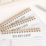 1pc to Do List Notepad, Undated Daily Planner Notepad with to Do List Notebook Checklist Planner Spiral Cover Notepad
