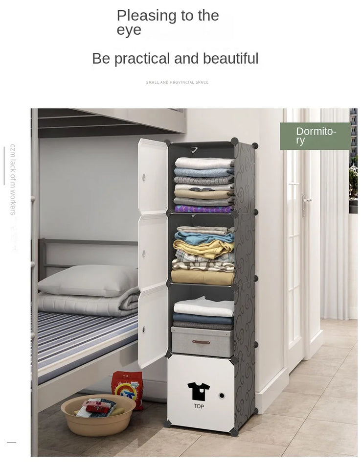Clothes Folding Cabinets Locker Dustproof Foldable Simplicity Children Wardrobe Bedroom Furniture Organizador De Zapatos
