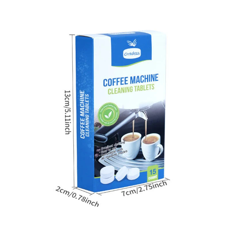 Coffee Machine Cleaning Tablets Remove Coffee Oils Calcium Deposits and Residue 15 Count of Effervescent Tablets