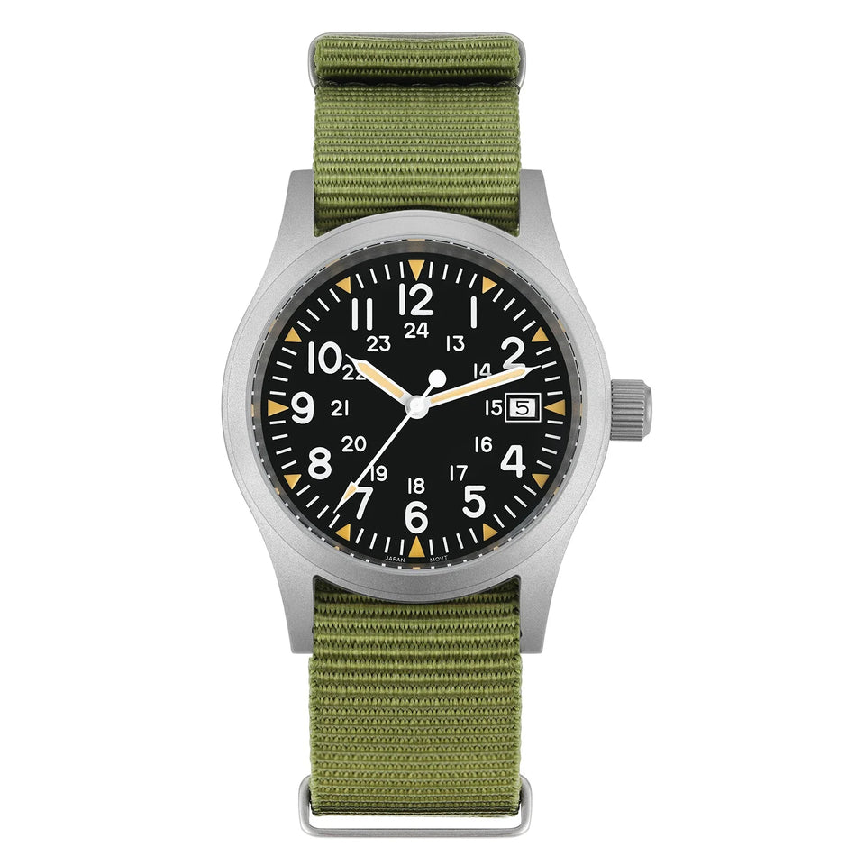 Militado ML05 Men's Watch Ronda 515 Quartz Movement Watch Dome Sapphire High Transparency AR Coating Night Light Watches Retro