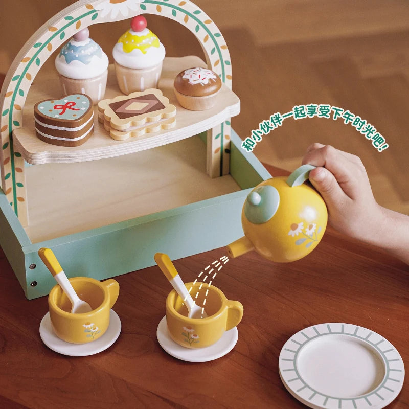 Tea Set Toy Set Play pretend with tea and sweets, Kids have a blast hosting playdate tea parties!