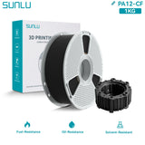 SUNLU PA12-CF 3D Filament Carbon Fibre Nylon Heat Resistant Wear Resistant 1.75mm 1kg Spool Engineering Filament