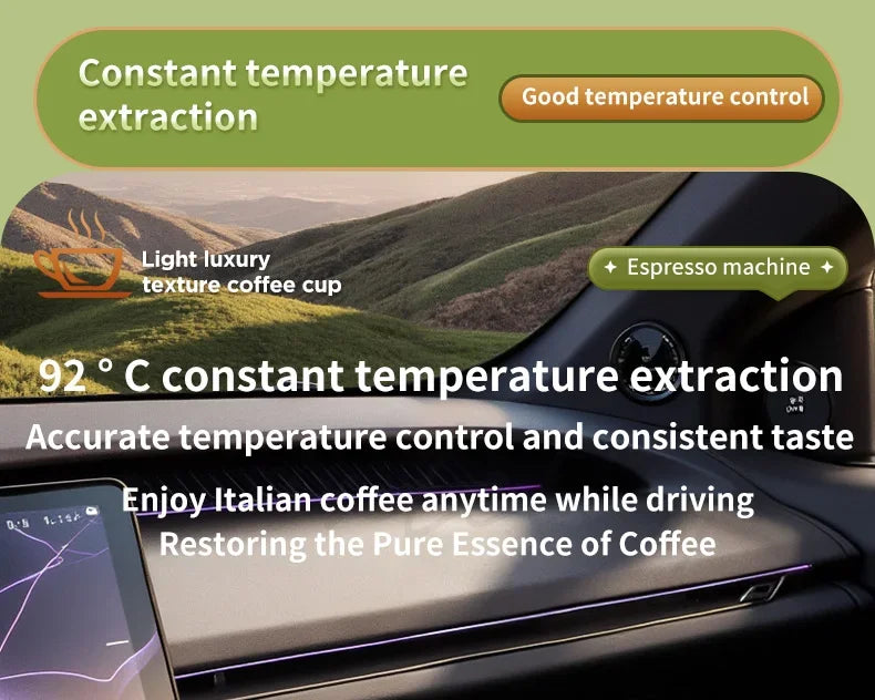 Electric Espresso Coffee Machine for Car & Home Camping Portable Coffee Maker Capsule Powder Travel 2-in-1 Wireless Coffee Maker
