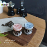 Cute Dollhouse Coffee Cup Miniature Latte Coffee Beverage Cafe Drink Model Doll House Accessories Kids Play House Toys