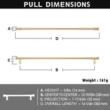 Goo-Ki Antique Brass Stainless Steel Cabinet Handles T Bar Knobs Modern Drawer Pulls for Kitchen Cabinet Hardware for Bedroom
