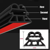 3-Layer Seal Strip Car Door Seal Strips Sound Insulation Weatherstrip Accessories Auto 2M Rubber Strips