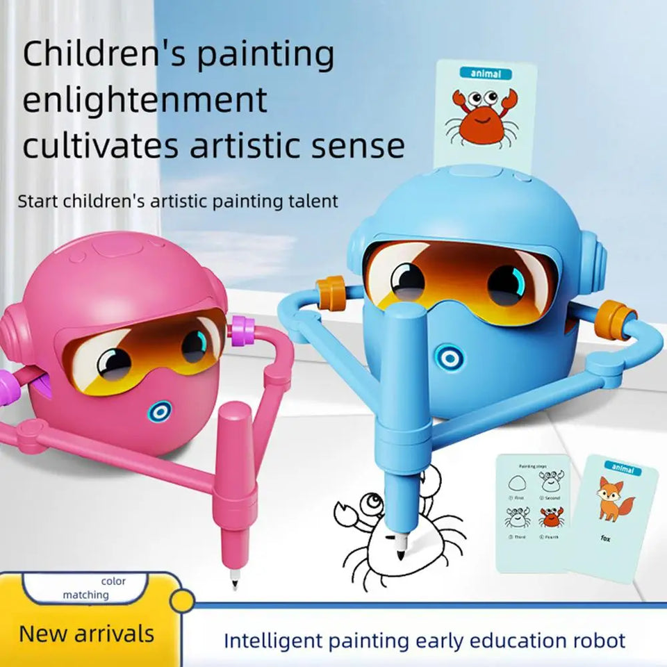 Voicebots Drawing Robot For Kids Voice Interactive Educational Drawing Machine Magic Painting Robot Gift For Boys Girls