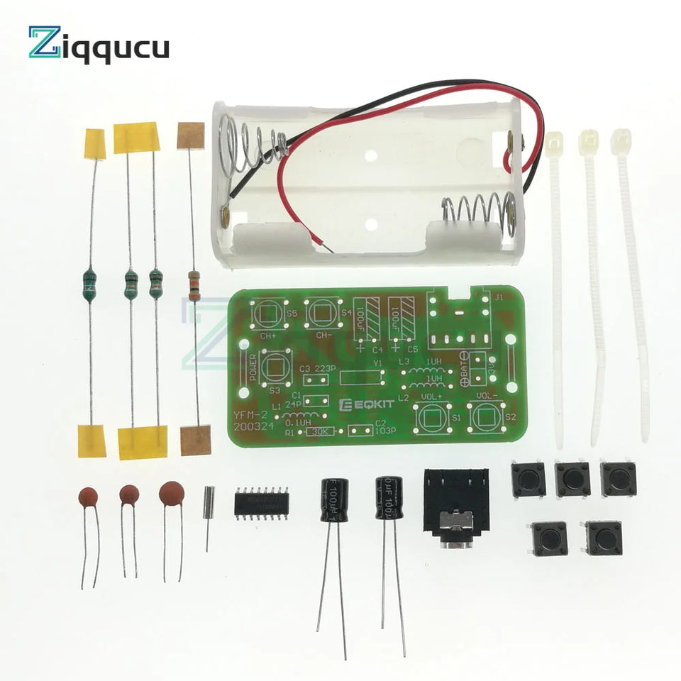76-108MHz FM Stereo Radio DIY Kit Wireless FM Receiver Module Frequency DIY Electronic Production Training Welding Skills