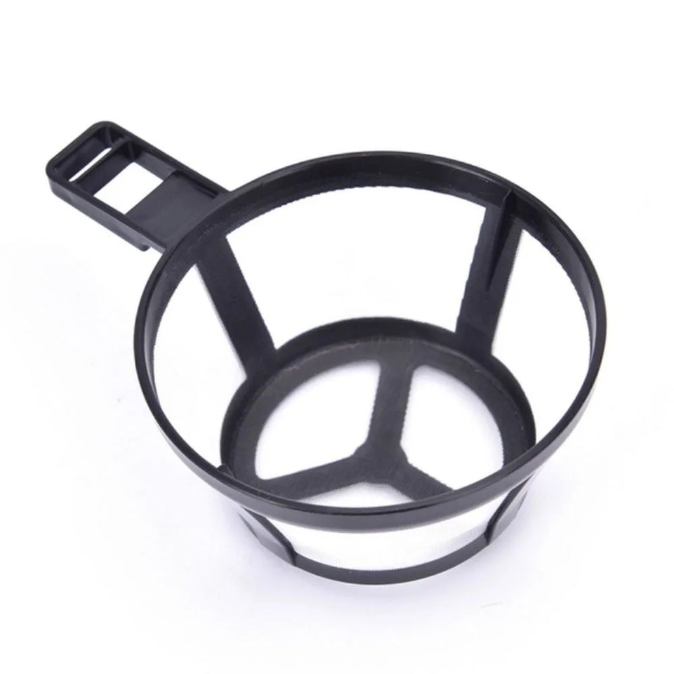 304 Stainless Steel Cafe Drip Coffee Machine Filter Fine Mesh Reusable Coffee Powder Basket with Foldable Handle Tea Strainer