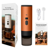 Wireless Electric Portable Espresso Coffee Machine High-capacity For Car & Home Camping Coffee Maker Capsule Powder Travel New