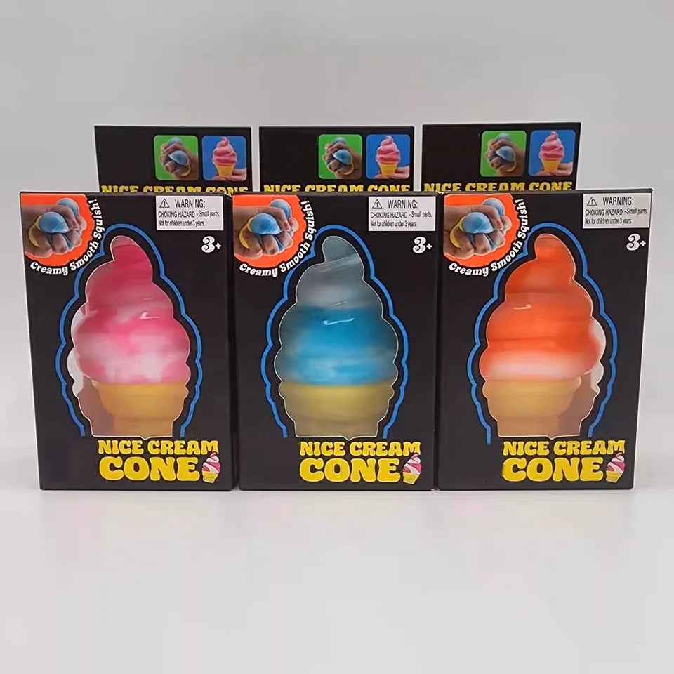 Cube By Schylling Sensory Squeeze Toy Ice Cream Color Squishy Stress Relief Fidget Toys Children Adults Collectable