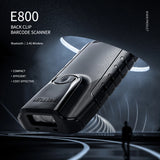 NETUM E800 Bluetooth 2D Barcode Scanner Pocket Wireless QR Reader Data Matrix PDF417 IOS Android Windows