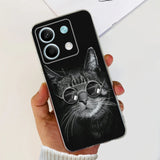For Xiaomi Redmi Note 13 4G Case Cute Cat Butterfly Cover Soft Silicone Phone Case For Redmi Note 13 Pro Plus Note13 Full Bumper