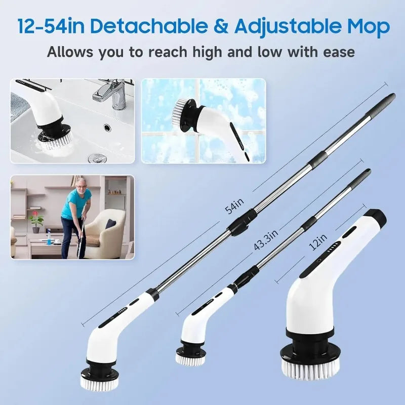 Multi-tool Multifunctional Electric Cleaning Brush, for Rotating Bathroom, Kitchen, Toilet & Automotive Cleaning.