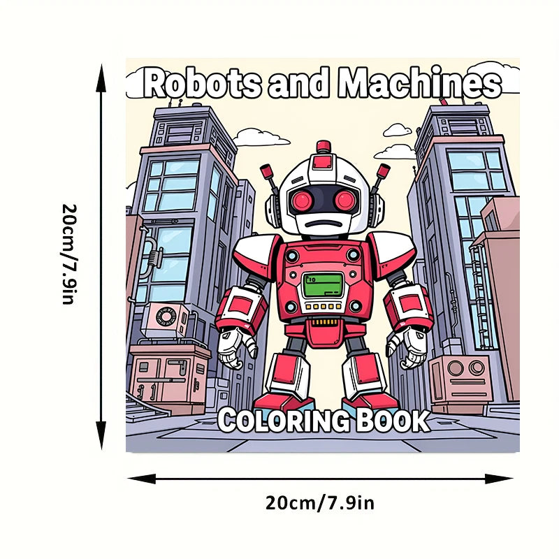 Robots Coloring Book for Adult | 28 Pages Colouring Book, Drawing Supplies for Christmas, Thanksgiving