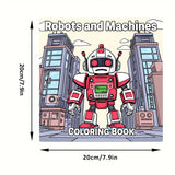 Robots Coloring Book for Adult | 28 Pages Colouring Book, Drawing Supplies for Christmas, Thanksgiving